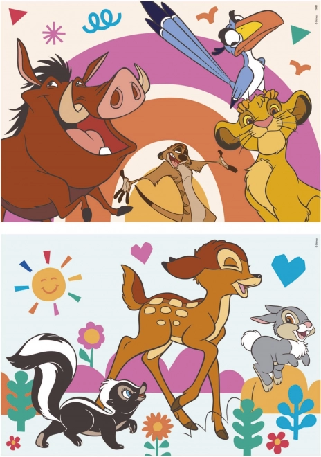 Drevené puzzle Levie Kráľ a Bambi od Educa
