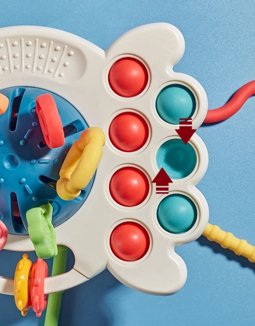 Woopie senzorická hračka montessori hryzadlo multifunkčné
