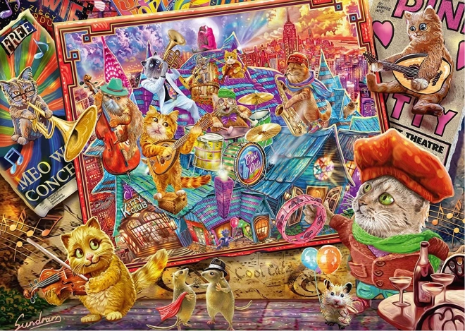 Puzzle Mačacia mánia 1000 dielikov