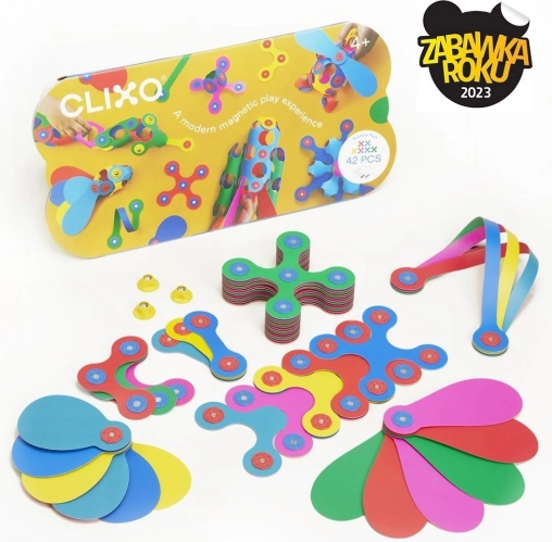 Clixo rainbow magnetická stavebnica 42 ks