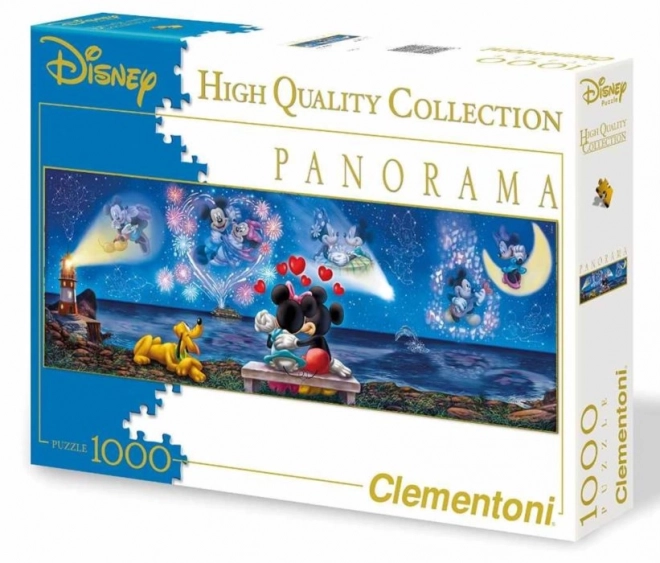 Panoramatické puzzle Mickey a Minnie