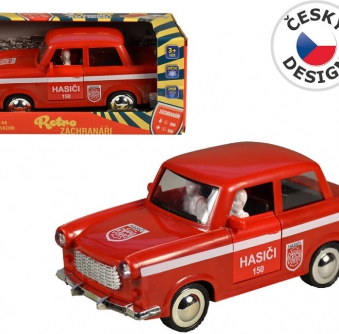 Retro požiarnické auto na zotrvačník