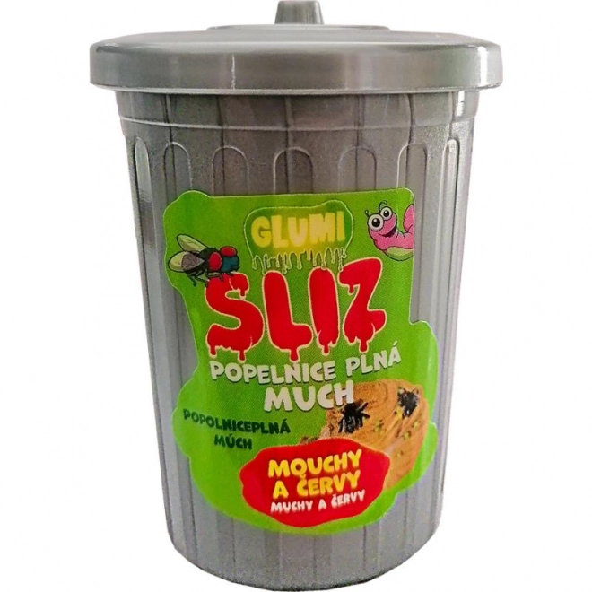 Jedovatý sliz s muchami a červami
