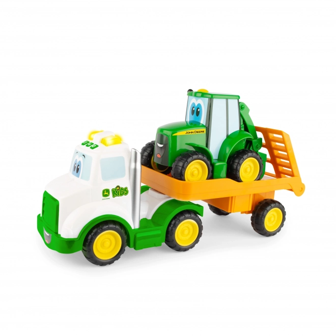 JD Kids John Deere - Traktor Johnny s ťahačom 37 cm