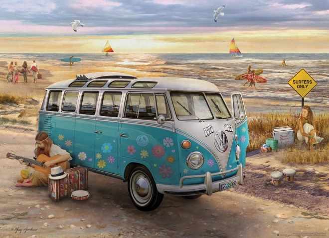 Eurographics Puzzle VW Bus - Láska a nádej 1000 dielikov