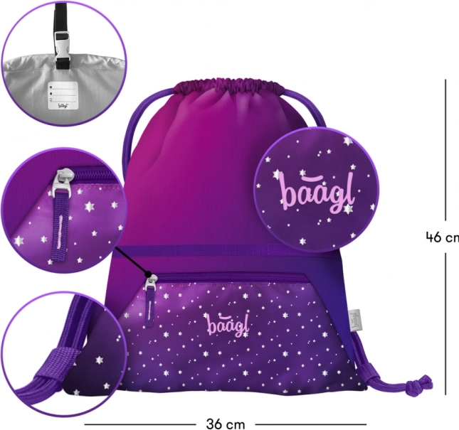 Školský Set BAAGL Airy Kone Srdce