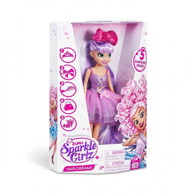 Bábika Sparkle Girlz Vysnívané Účesy 26 cm