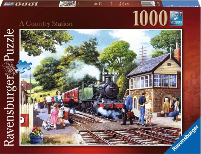 Puzzle Vlaková zastávka na venkově 1000 dielikov