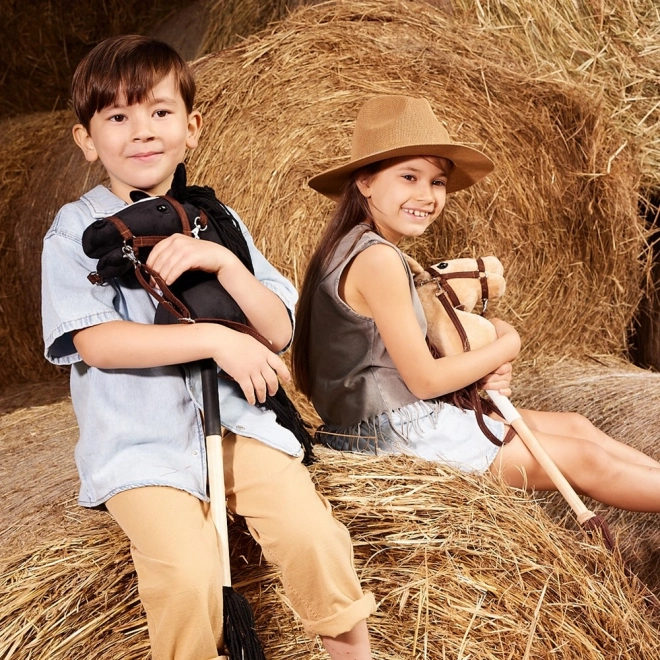 Koník na tyči Hobby Horse HOPPIHORSE čierny