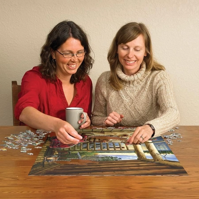 Puzzle Drevená terasa 1000 kúskov