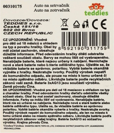 Drevená sanitka na zotrvačník 11cm pre deti 18m+