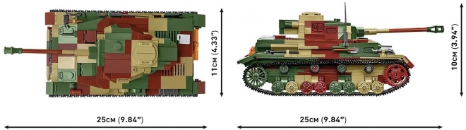 Tank Panzer IV z druhej svetovej vojny - stavebnica 1107 dielikov