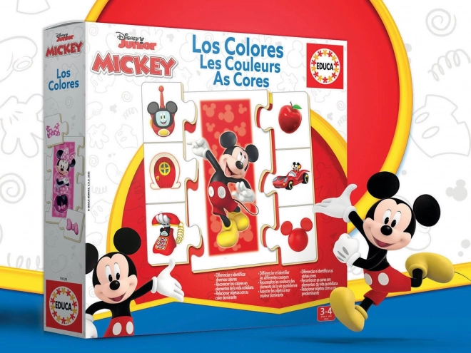 Puzzle Mickey a priatelia: Učíme sa farby 6x7 dielikov