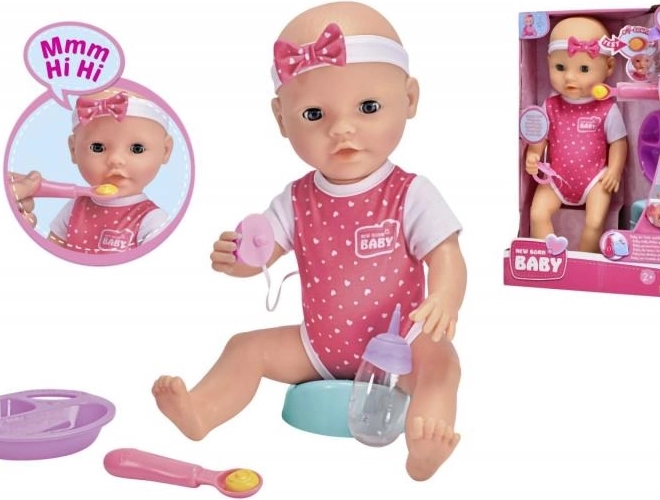 Bábika New Born Baby Hungry 38 cm