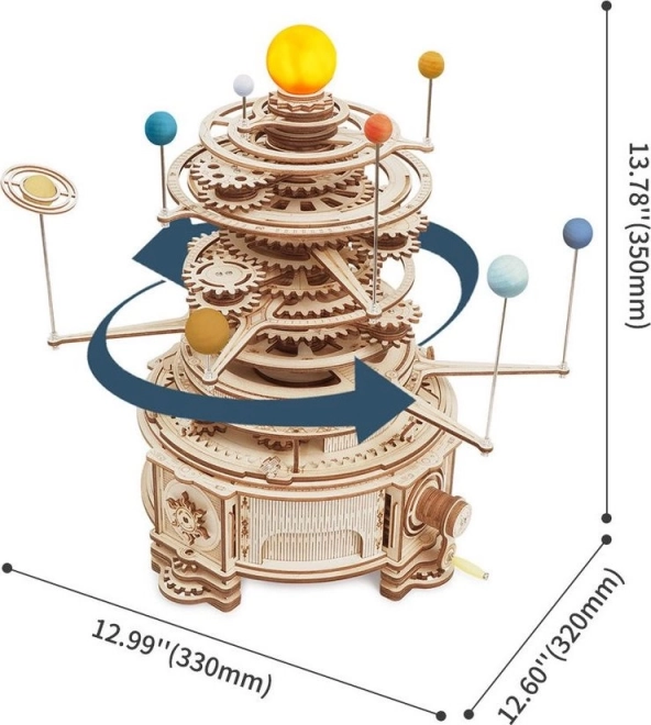 Robotime 3D drevené puzzle slnečná sústava Orrery