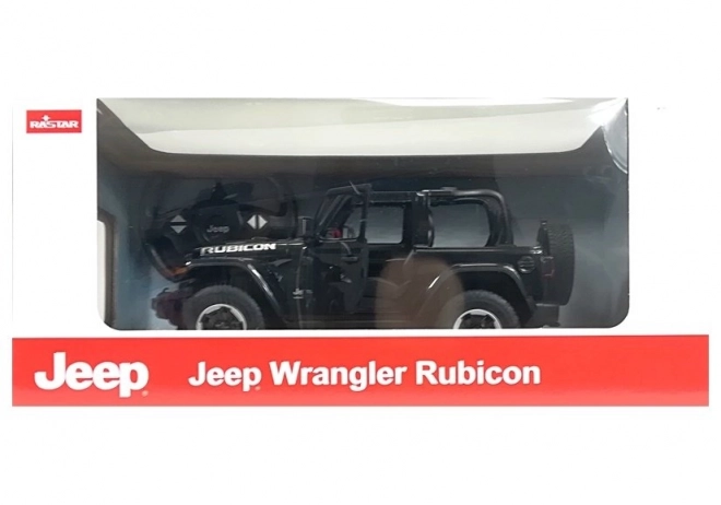 Zábavné auto na diaľkové ovládanie Jeep Wrangler Rubicon čierny 1:14