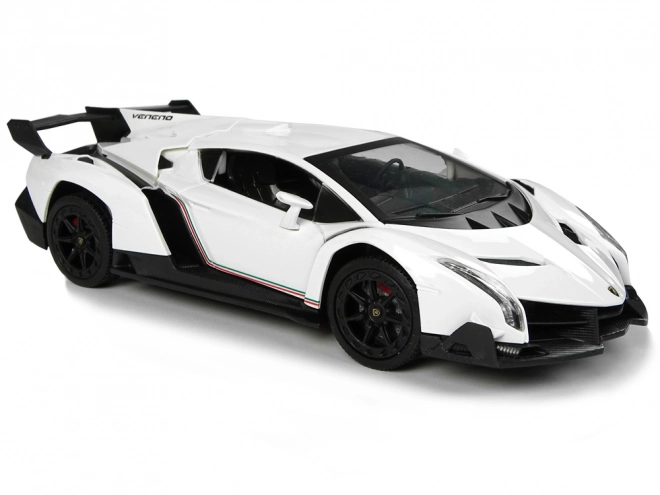 Diaľkovo ovládané športové auto Lamborghini Veneno biele