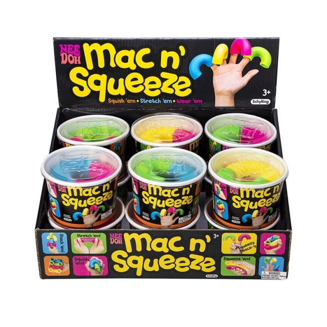 Schylling Neónové Mac N Squeeze Hračka 4ks