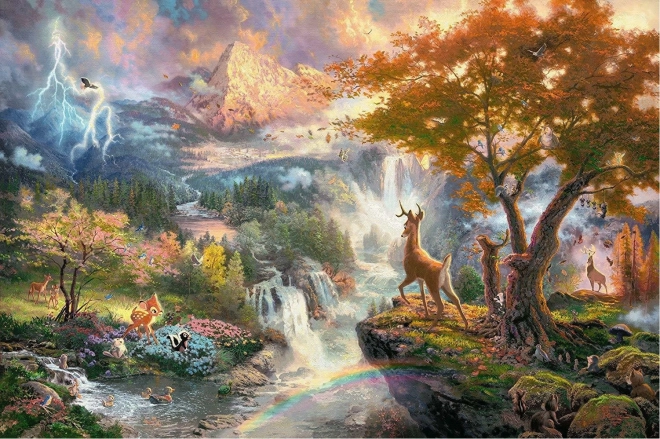 Puzzle Bambi: Prvý rok 1000 dielikov