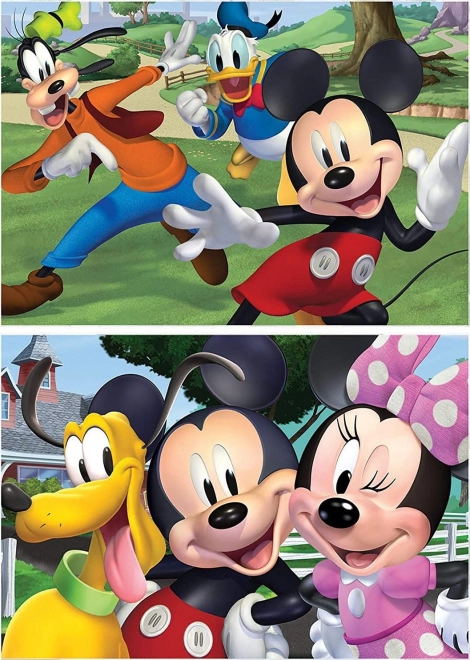 Drevené puzzle Mickey a priatelia 2x50 dielikov