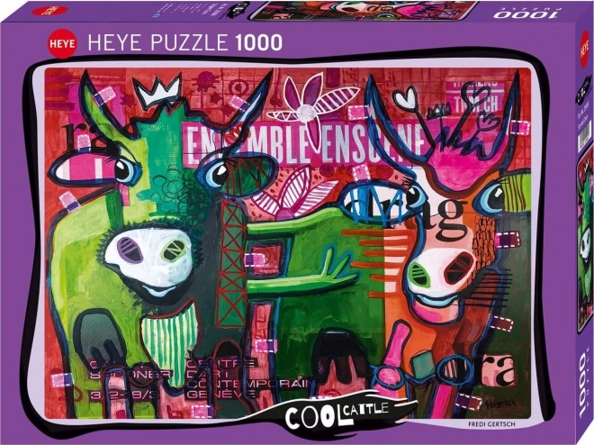 Puzzle Pruhované kravy 1000 dielikov