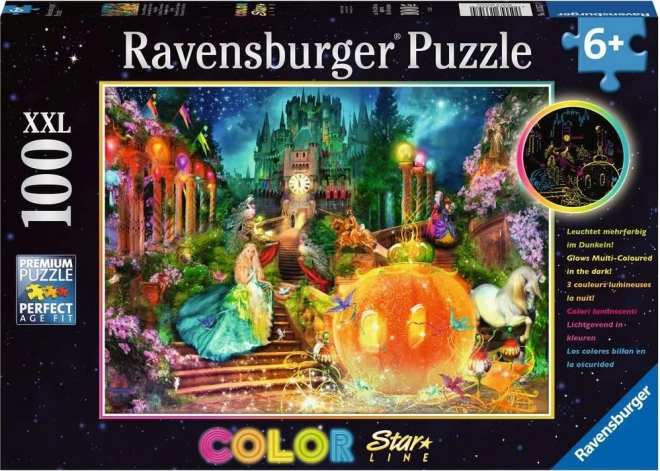 Svietiace Puzzle Popoluška XXL