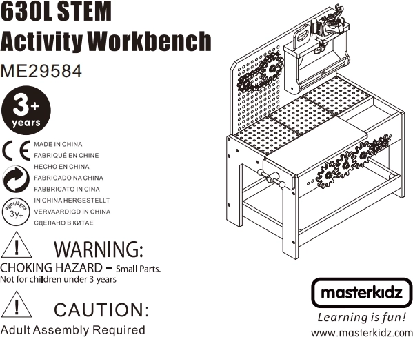 Drevený workshop XXL Montessori STEM s nástrojmi MASTERKIDZ