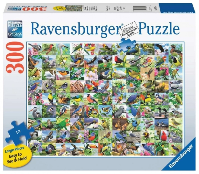 Ravensburger Puzzle 99 Úchvatných Vtákov Extra Veľké Dieliky 300 Ks