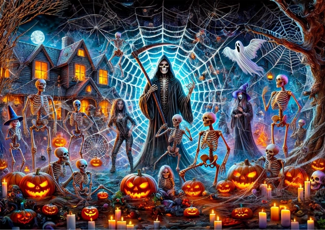 Drevené puzzle Halloweenský pán smrti