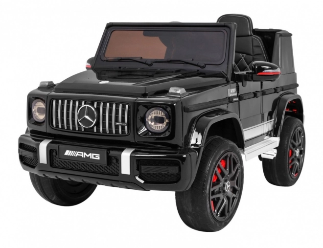 Čierny Mercedes AMG G63 pre deti s lakom