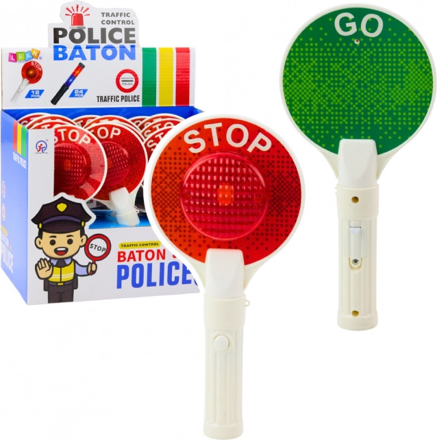 Detský policajný signálny terč STOP/GO so svetlom