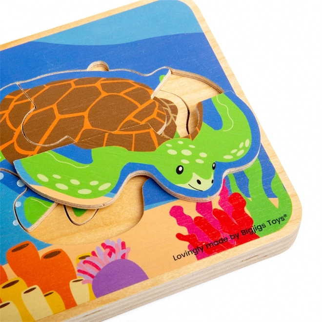 Bigjigs Toys puzzle životný cyklus korytnačky