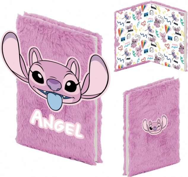 Plyšový krúžkový zošit Lilo & Stitch – Angel