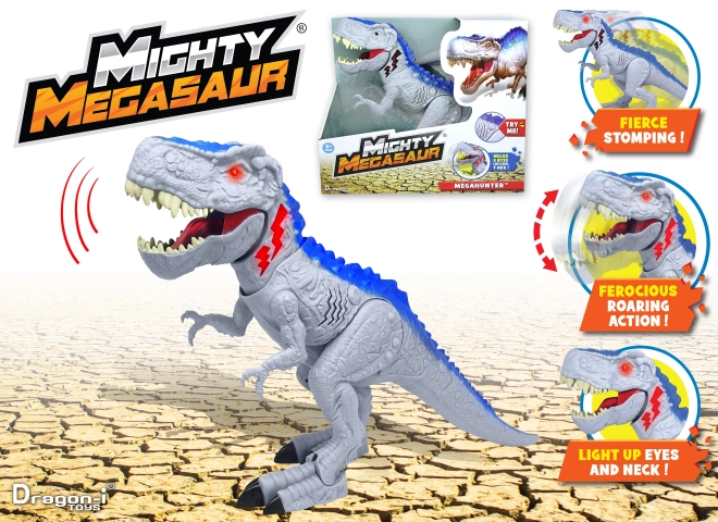 Mighty Megasaur Megahunter šedo-modrý