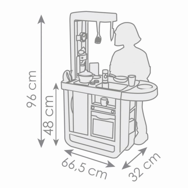 Kuchynka Bon Appetit Cherry modro-biela elektronická