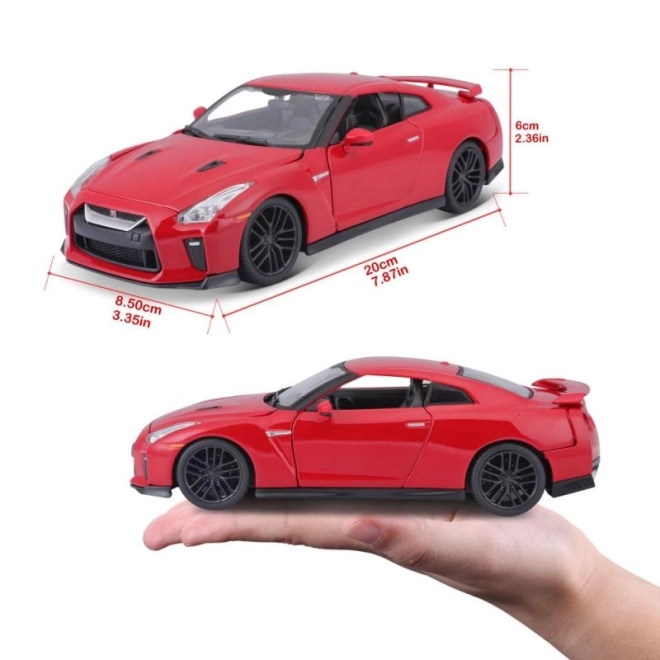 Bburago 1:24 Nissan GT-R Metallic 18-21082 – Červený