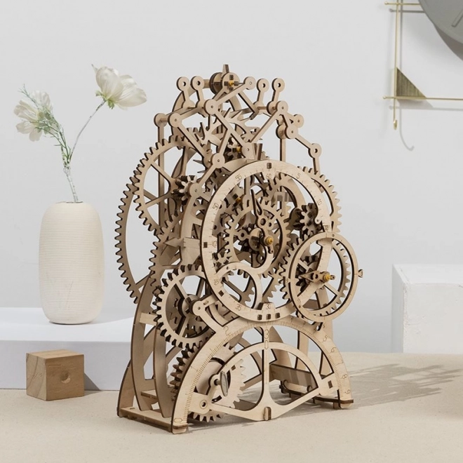 Robotime Rokr 3D drevené puzzle kyvadlové hodiny