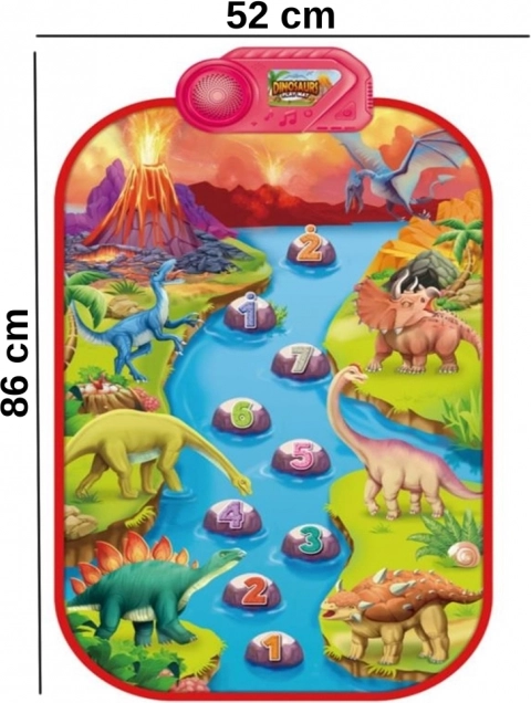 Veľká interaktívna hudobná podložka Dino pre deti od Woopie