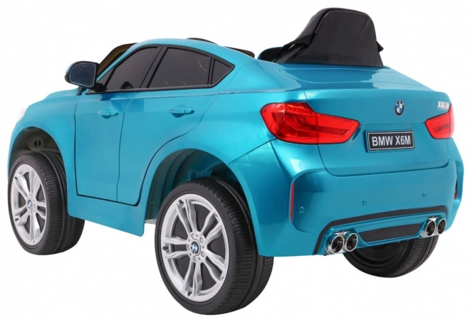 BMW X6M Elektrické autíčko pre deti červené s lakom a diaľkovým ovládačom – Modré