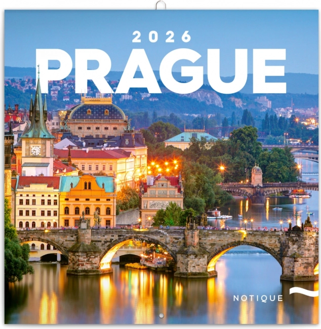 Poznámkový kalendár Praha 2026