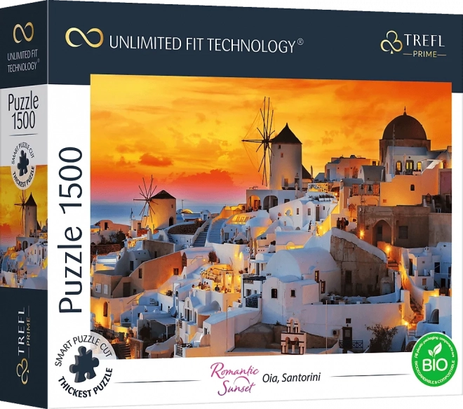 Tref Puzzle Romantický západ slnka: Oia, Santorini 1500 dielikov