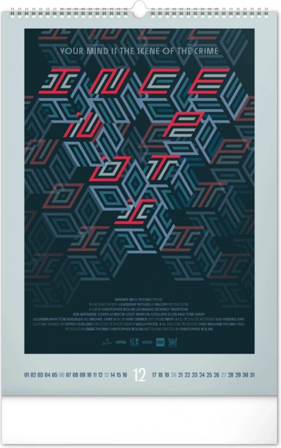 Nástenný kalendár Alternatívne filmové plagáty 2026