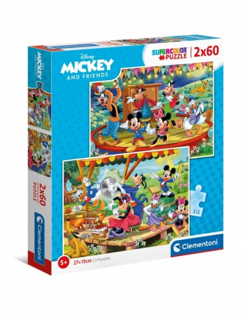 Clementoni Puzzle Mickey a Priatelia 2x60 dielikov