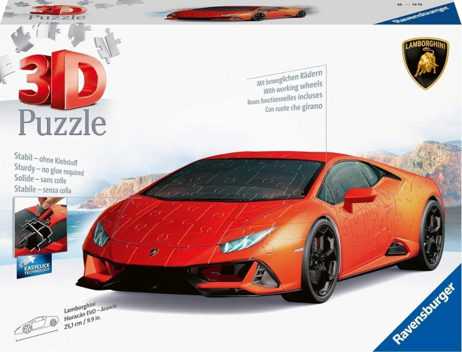 Lamborghini Huracán Evo oranžové puzzle