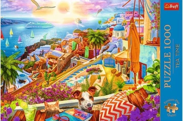 Puzzle 1000 dielikov prémiovej kvality Návšteva Santorini