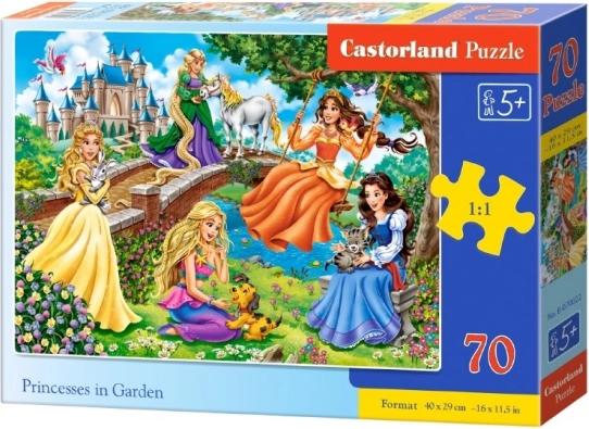 Detské puzzle 70 dielikov – princezné na záhrade