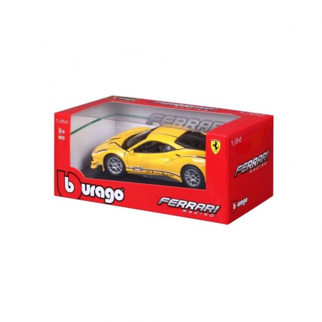 Bburago Ferrari Racing 488 Challenge žltý