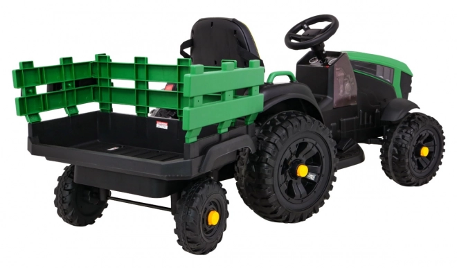 Titanový traktor s prívesom zelený