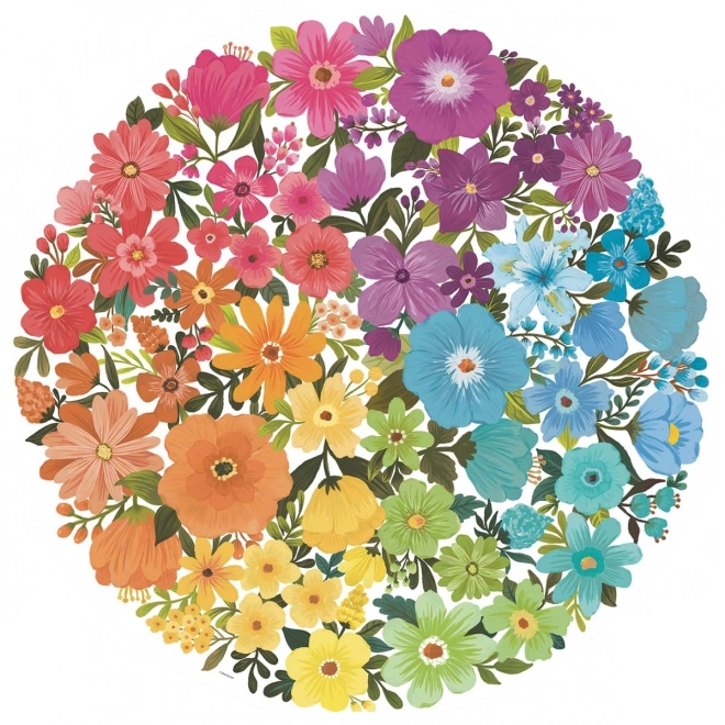 Ravensburger kruhové puzzle Kvety 500 dielikov