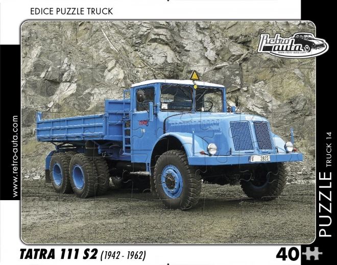 Retro autá puzzle Truck Tatra 111 S2 (1942-1962) 40 dielikov